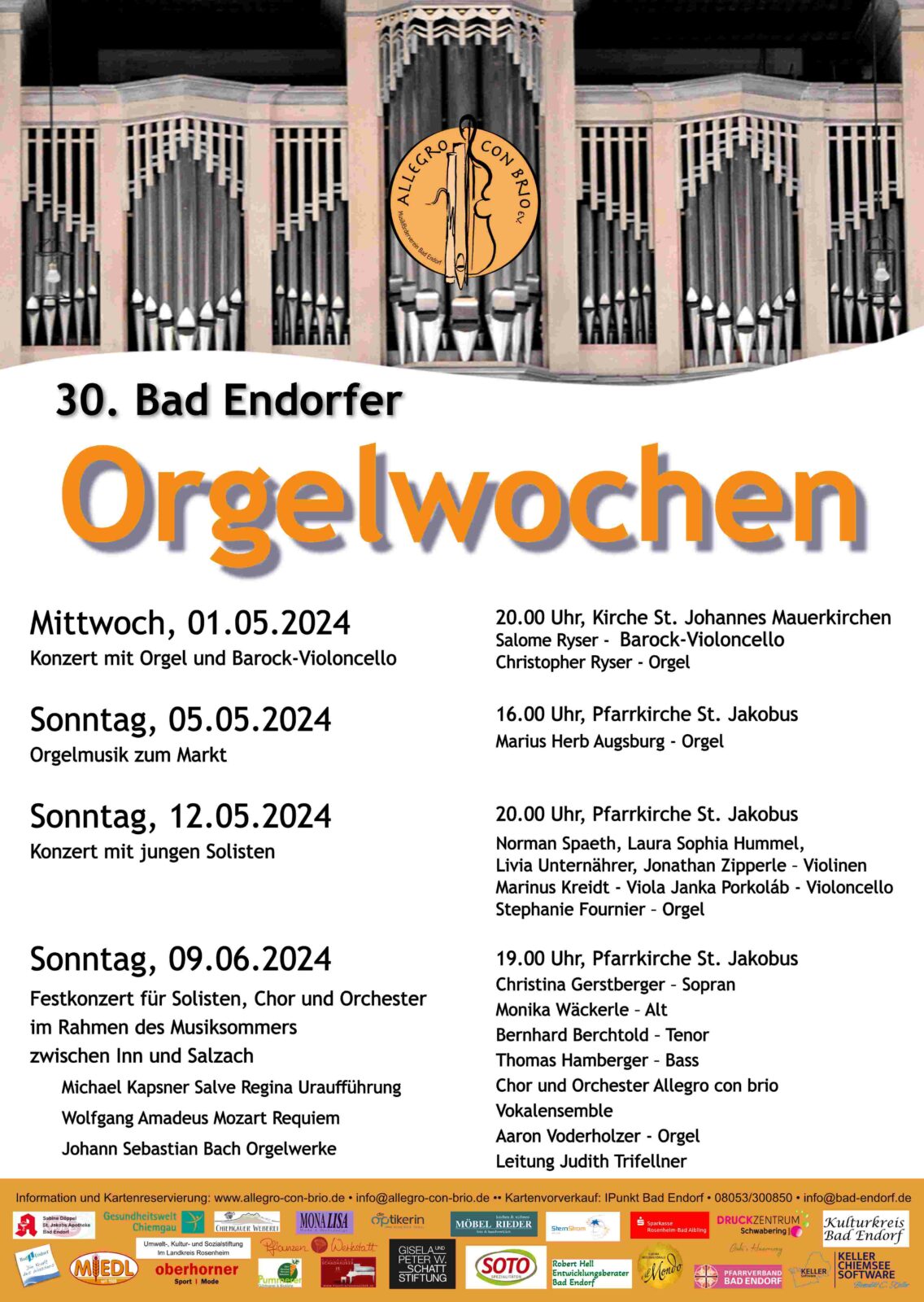 30. Bad Endorfer Orgelwochen 2024